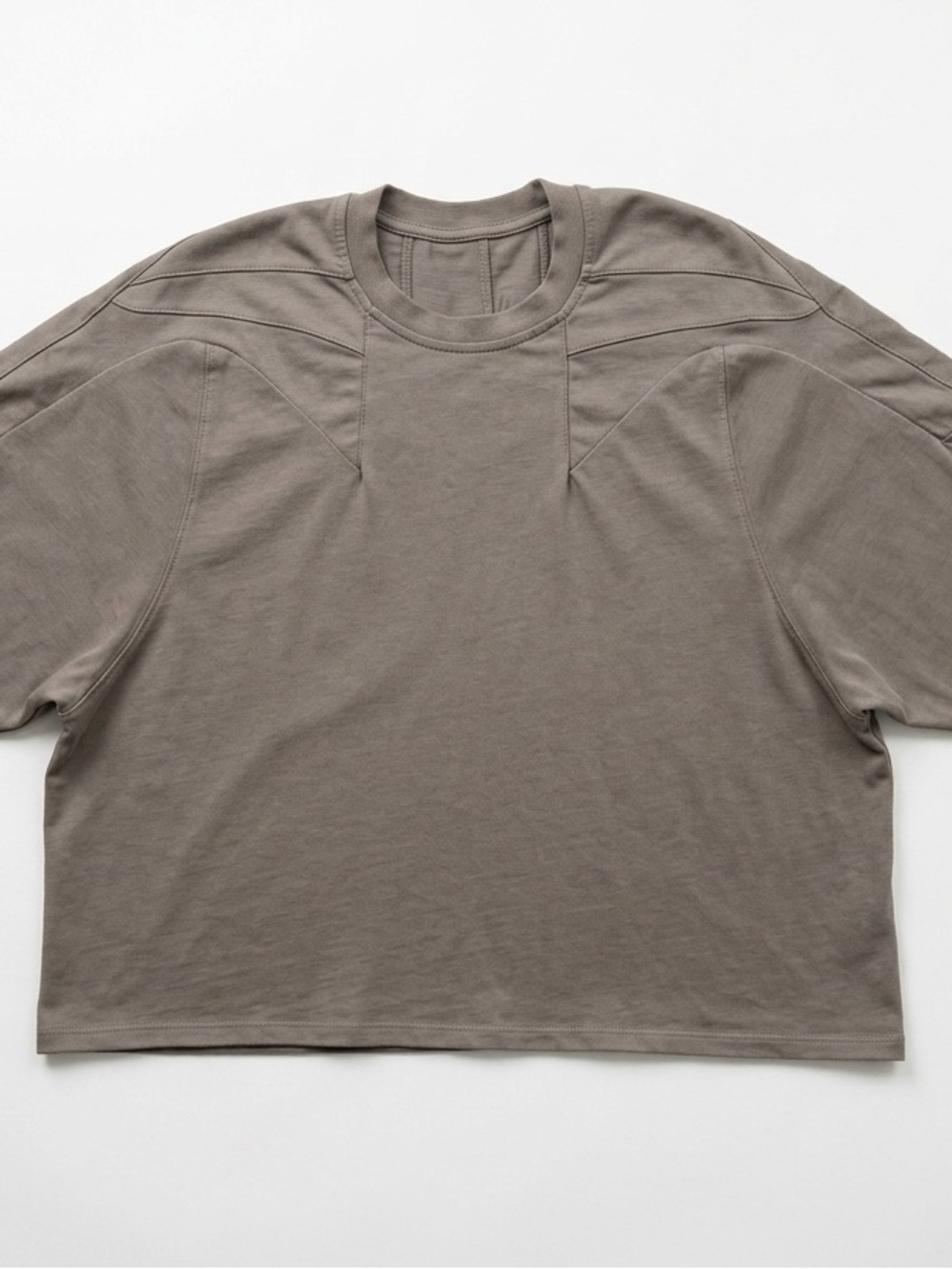 Rick Owens Mainline Short-Sleeve Crewneck Tee in Taupe-Grey
